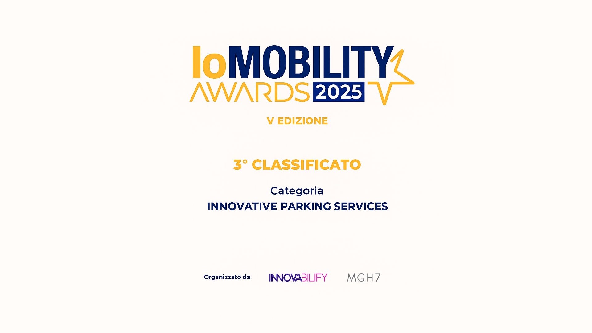 IoMOBILITY Awards 2025 - Terzo posto